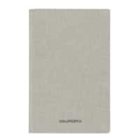 AURORA 145 x 220 mm Kartongebundenes Notizbuch mit weißem Leineneinband kariert 5 mm 96 Blatt