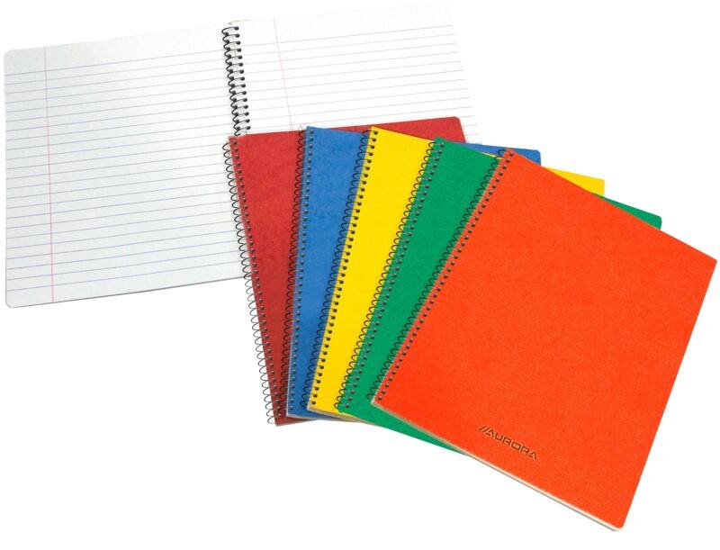 Cahier à spirales AURORA A5 Ligné Reliure en spirale Carton Assortiment  120 Pages