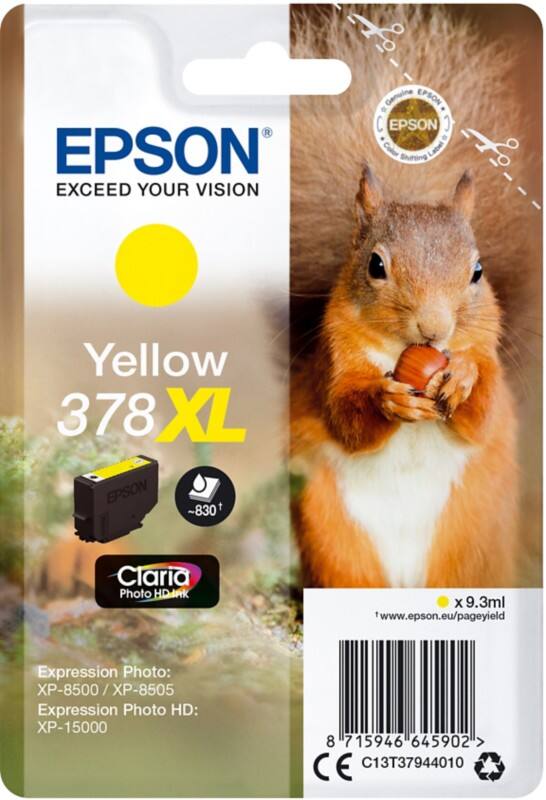 Epson 378XL Original Tintenpatrone C13T37944010 Gelb