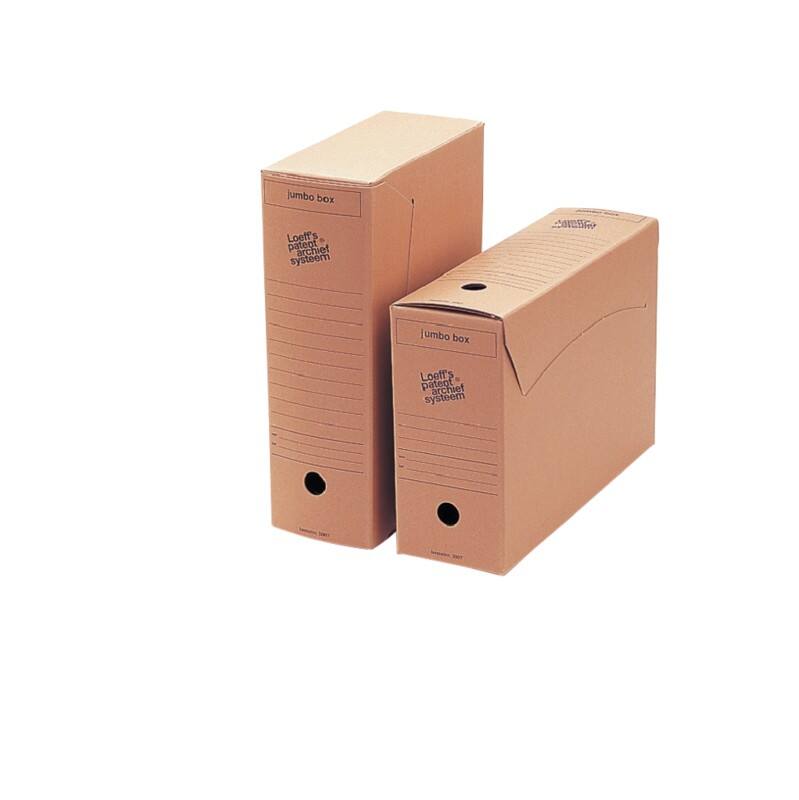 Loeff's Jumbo Box Karton Archivbox Braun 367mm x 247mm x 113mm 25 Stück
