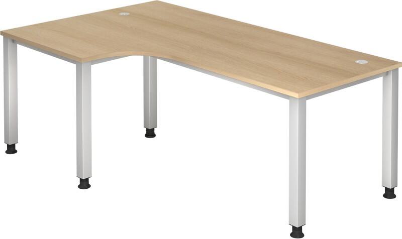 Bureau Hammerbacher Q Series Rectangulaire Chêne Bois Argenté 4 pieds 1200 x 2000 x 685 mm