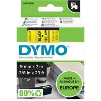 Ruban d'étiquettes DYMO D1 Authentique 40918 S0720730 Autocollantes Noir sur Jaune 9 mm x 7 m