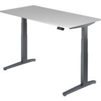 Bureau assis-debout Hammerbacher XBHM Gris/Graphite 1'600 x 800 x 720 mm