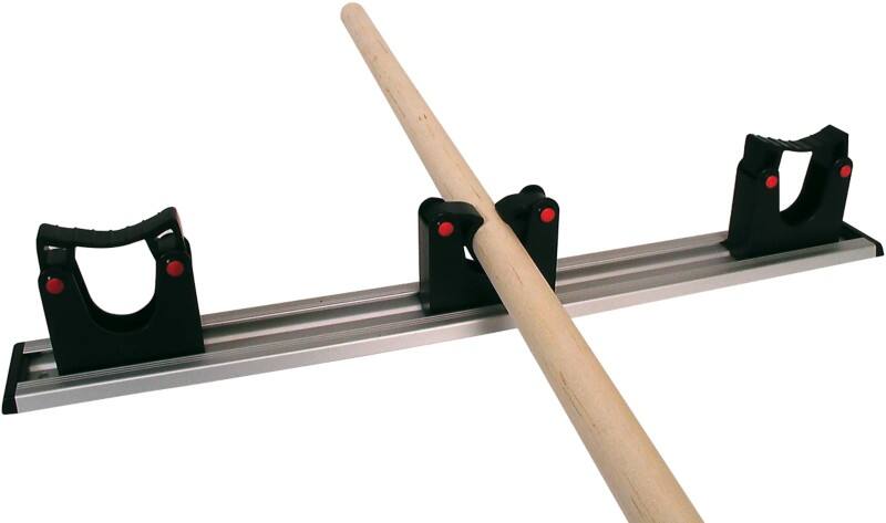 Support à balai BETRA 3 Emplacements 5,5 x 9 cm Noir