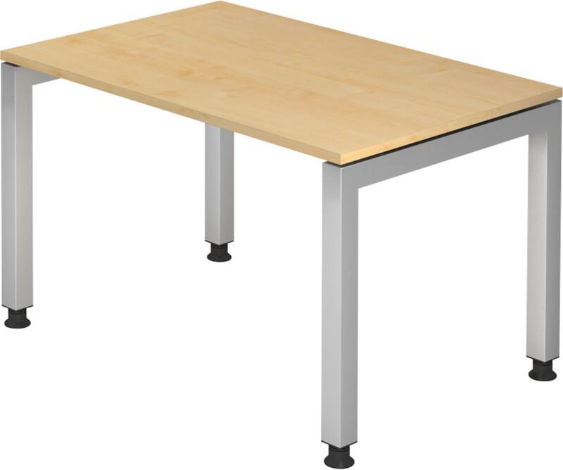 Hammerbacher J Serie Höhenverstellbar Höhenverstellbarer Schreibtisch Rechteckig Ahorn 4 Füsse 1.200 (B) x 680 (H) mm Holz