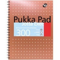 Pukka Pad Notizbuch Metallic Executive A4 liniert Spiral gebundener Karton Kupfer gelocht 300 Seiten 150 Blatt 3er-Pack