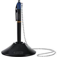 BIC 4 Colours Desk Einziehbar Kugelschreiber mit Ständer Blau 0.4 mm Mittel Kugelschreiber Nachfüllbar   