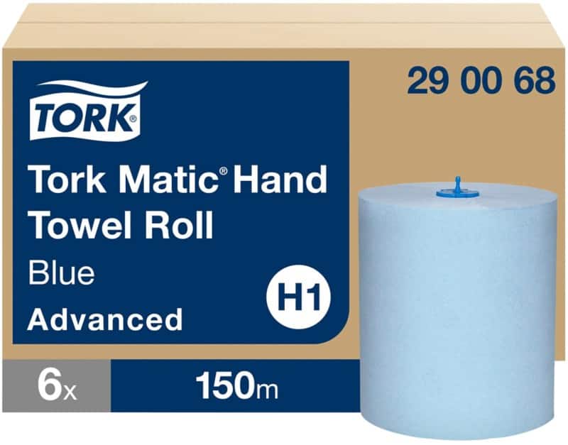 Tork Matic Advanced  Papierhandtücher H1 Gerollt Blau 2-lagig 150 m 290068 6 Rollen à 150 m
