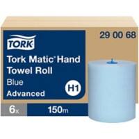 Tork Matic Advanced  Papierhandtücher H1 Gerollt Blau 2-lagig 150 m 290068 6 Rollen à 150 m