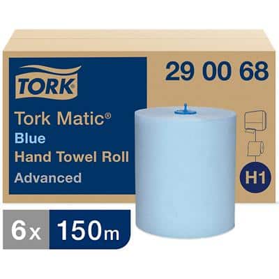 Essuie-mains Tork Recyclé Rouleau Bleu 2 épaisseurs H1 290068 6 Rouleaux de 625 Feuilles