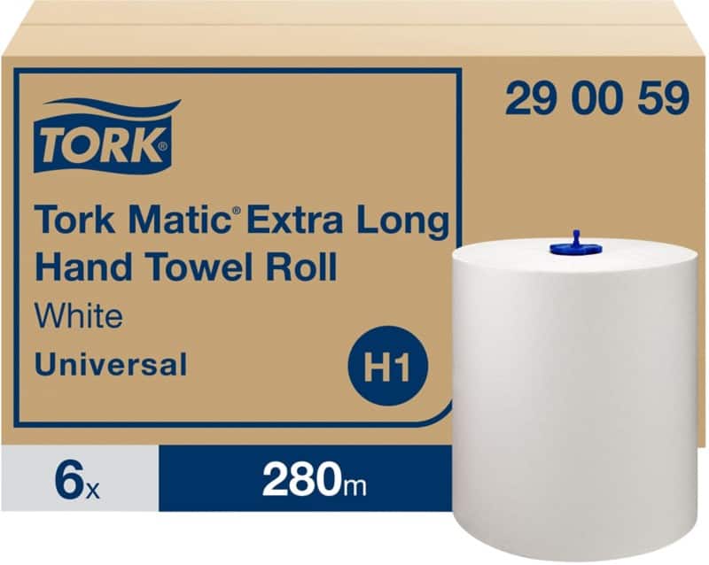 Tork Matic Universal  Papierhandtücher H1 Ohne Falzung Weiß 1-lagig 280 m 290059 6 Rollen à 280 m