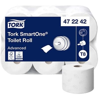 Tork SmartOne® Toilettenpapier Weiss T8, Advanced, 2-lagig, 6 × 1.150 Blatt, 472242