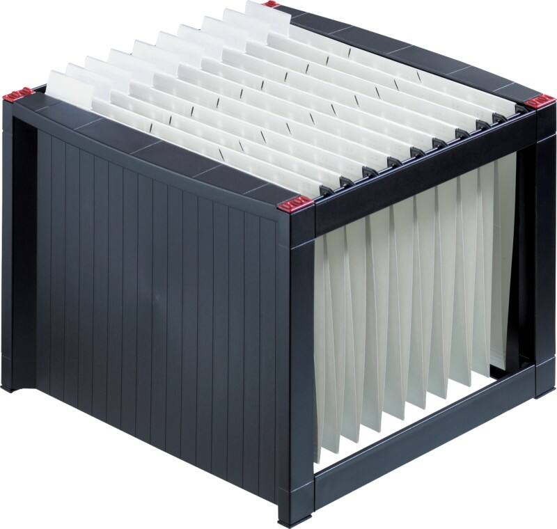 Rack de classement helit the rack A4 40 Dossiers Plastique Noir
