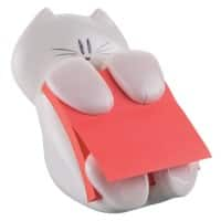 Post-it Haftnotizenspender CAT mit Super Sticky Z-Notes Haftnotizen Mohnrot 90 Blatt