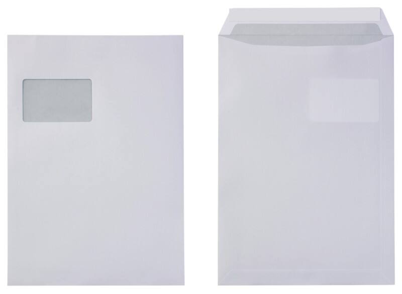 Enveloppes Viking C4 Bande adhésive Blanc 229 (L) x 324 (H) mm Avec Fenêtre 120 g/m²  250 Unités 