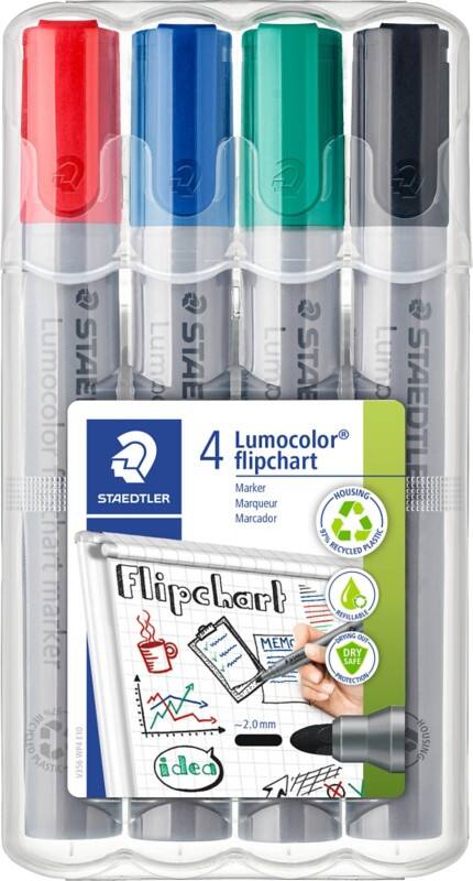 STAEDTLER Flipchart marker 356 WP4 Rundspitze 2 mm Farbig assortiert 4 Stück