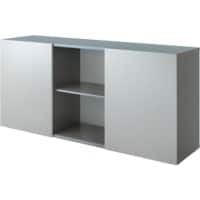 Hammerbacher Schiebetürenschrank 2FH Grau, Silber 1.600 x 420 x 748 mm