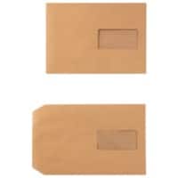 Office Depot Briefumschläge Mit Fenster C5 229 (B) x 162 (H) mm Selbstklebend Braun 90 g/m² 500 Stück