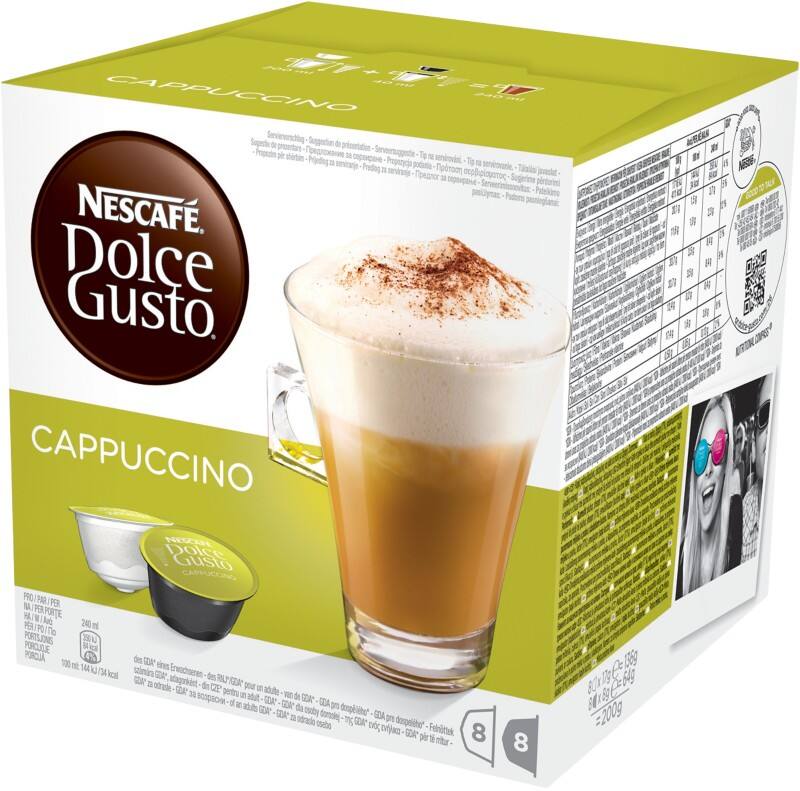 Capsules de café NESCAFÉ Dolce Gusto Cappuccino 16 Unités de 12.5 g