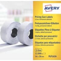 AVERY Zweckform Etiketten PLP1626 Weiß 2,6 x 1,6 cm 10 Pack à 1200 Etiketten