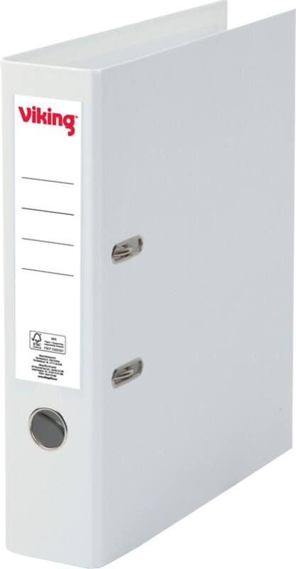 Viking Premium Ordner Breit A4 75 mm Weiß 2 Ringe Kunststoff Matt Hochformat
