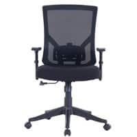 Realspace Chefsessel Vienna Netzstoff, Stoff Schwarz
