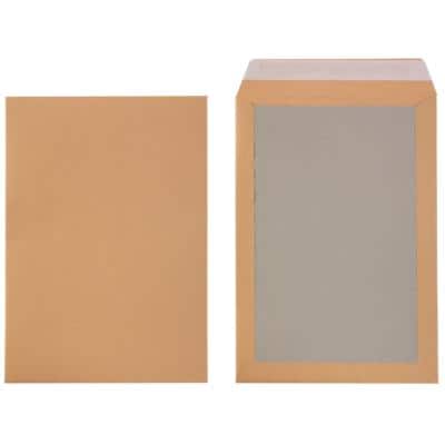 Enveloppes dos carton Viking B4 130 g/m² Marron Sans Fenêtre Bande adhésive 250 x 353 mm 100 Unités