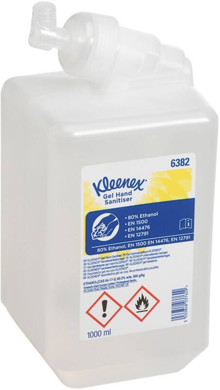 Recharge de désinfectant pour les mains Kleenex 6382 Gel 6 Unités de 1 l