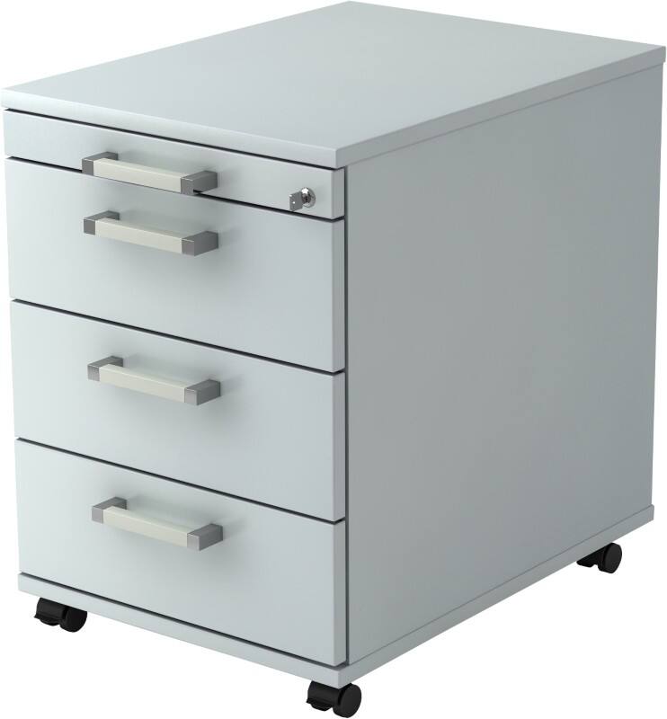 Hammerbacher Rollcontainer VAC30 3 Schubladen Grau 428 x 580 x 590 mm