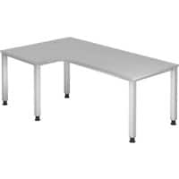 Bureau d'angle Hammerbacher Q Series VQS Rectangulaire Gris 4 pieds métalliques 2000 (L) x 1200 (P) x 810 (H) mm Acier, Aggloméré