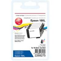 Viking 18XL Kompatibel Epson Tintenpatrone C13T18164012 Schwarz, Cyan, Magenta, Gelb Multipack 4 Stück