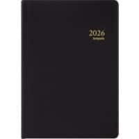 Agenda de poche Brepols Armada Seta 2026 1 Semaine sur 2 pages Allemand, Anglais, Français, Néerlandais Noir 0,931,2120,99,6,0