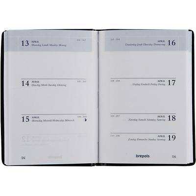 Brepols Terminkalender Armada Seta 2023 A8 2 Seiten pro Woche Kunstleder Schwarz 4 Sprachen