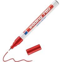 Marqueur peinture edding 780 - Pointe extra fine en métal - Rouge