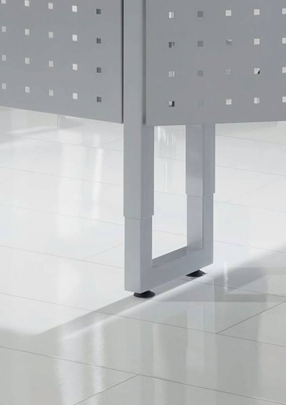 Pieds de bureau Hammerbacher VRFUK/S R-Serie Argenté