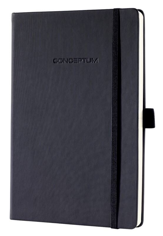 Carnet de notes Sigel Conceptum A5 Noir Couverture en carton, dos rigide Réglure unie 97 feuilles