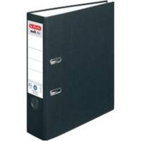 herlitz maX.file Ordner DIN A4 80 mm Schwarz 2 Ringe Pappkarton Texturiert Hochformat