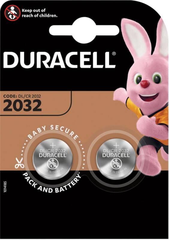 Piles bouton Duracell DL2032 CR2032 3V Lithium 2 Unités