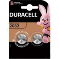 Piles bouton Duracell DL2032 CR2032 3V Lithium 2 Unités