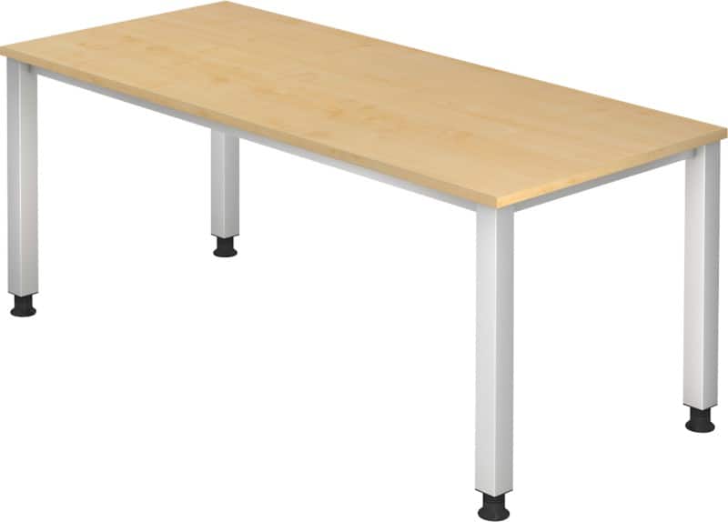 Hammerbacher Q Serie Höhenverstellbar Schreibtisch Rechteckig Ahorn 4 Füsse 1.800 (B) x 685 (H) mm Holz