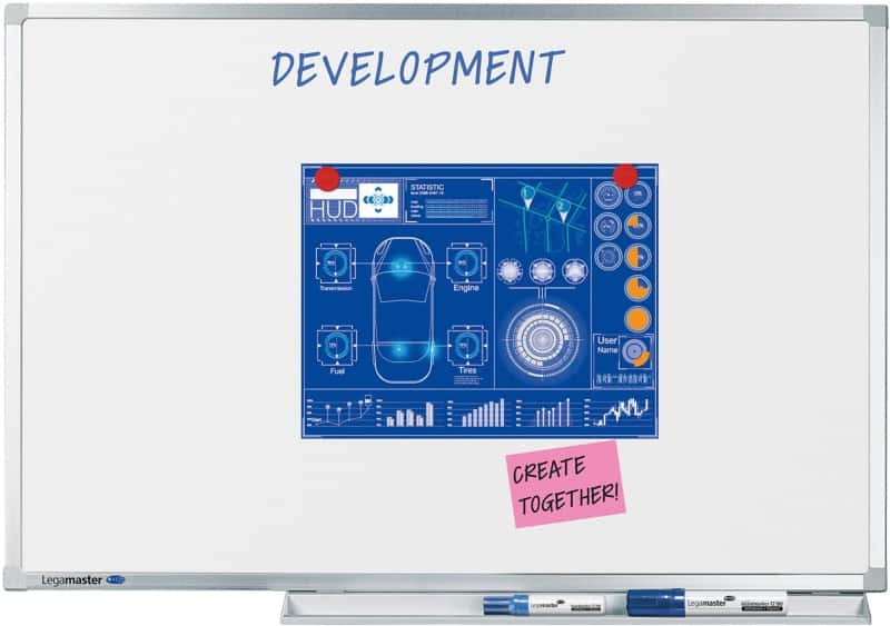 Legamaster Professional Whiteboard Wandmontiert Magnetisch Emaille Einseitig 180 (B) x 120 (H) cm