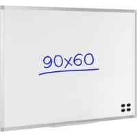 Viking Whiteboard Wandmontiert Magnetisch Lackierter Stahl Einseitig 90 (B) x 60 (H) cm