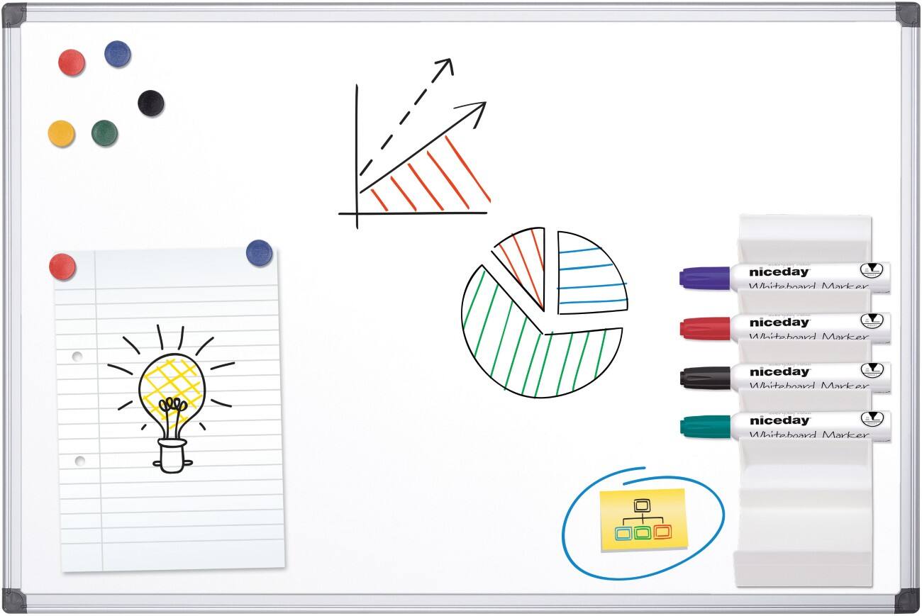 Office Depot Whiteboard Stahl Magnetisch 180 x 90 cm