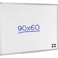 Viking Whiteboard Wandmontiert Magnetisch Emaille Einseitig 90 (B) x 60 (H) cm