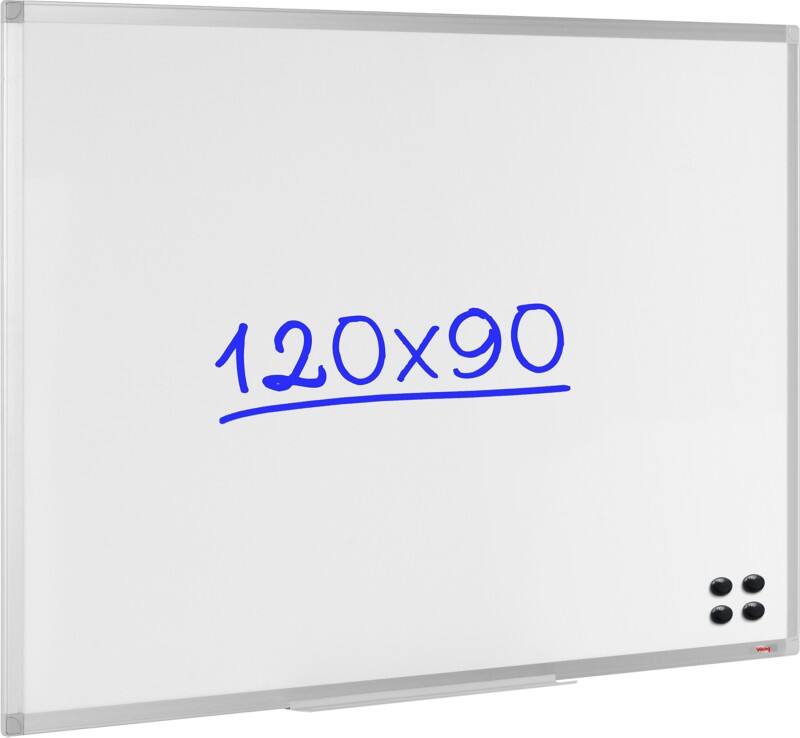 Viking Whiteboard Wandmontiert Magnetisch Emaille Einseitig 120 (B) x 90 (H) cm