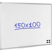 Viking Whiteboard Wandmontiert Magnetisch Emaille Einseitig 150 (B) x 100 (H) cm