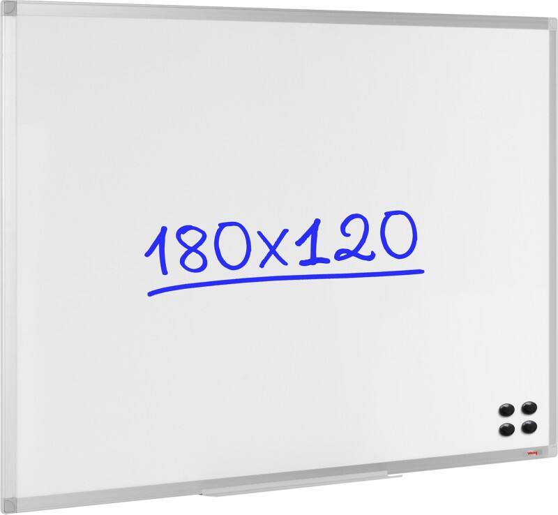 Viking Whiteboard Wandmontiert Magnetisch Emaille Einseitig 180 (B) x 120 (H) cm