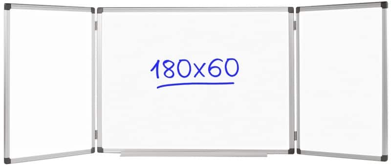 Viking Klappbares Whiteboard Magnetisch Lackierter Stahl Beidseitig 90 (B) x 60 (H) cm