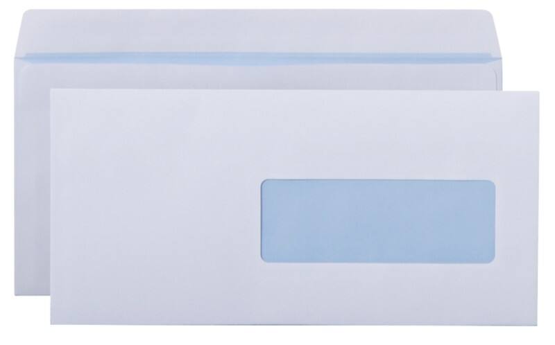 Enveloppes Viking Avec Fenêtre C6/5 229 (L) x 114 (H) mm Autocollante Blanc 80 g/m² 500 Unités