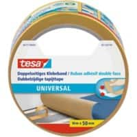 tesa Doppelseitiges Klebeband Universal Weiss 50 mm (B) x 10 m (L) Kunststoff 56171